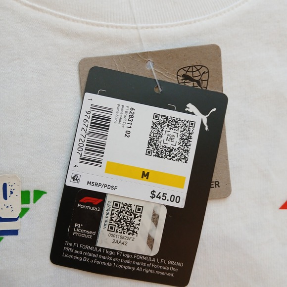 Puma Formula 1 Shirt Mens Medium White F1 Sao Paulo Grand Prix Graphic T-Shirt - Picture 4 of 10